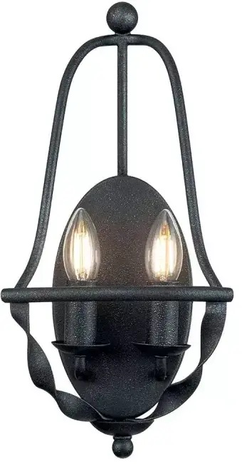 Elstead Lighting Bradbury kinkiet 2x40 W popielaty QZ-BRADBURY2-GK