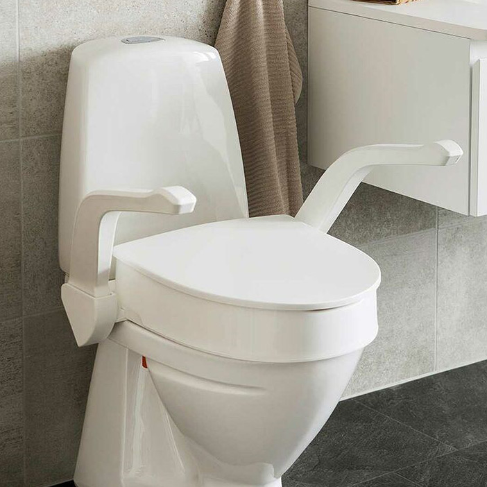 Etac My Loo nakładka podwyższająca 10 cm na toaletę z pokrywą i podłokietnikami biała 80301512