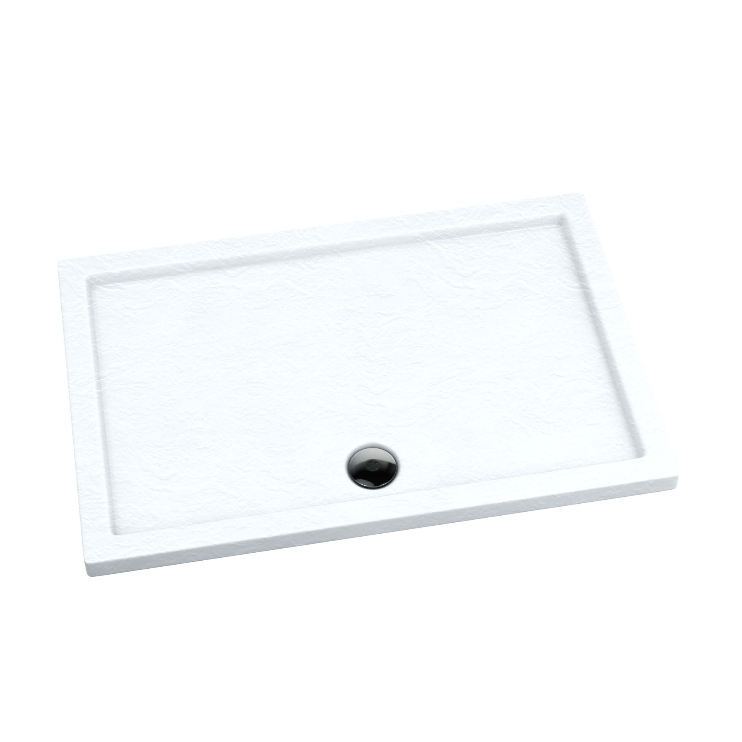 Schedpol Caspar White Stone brodzik prostokątny 100x80 cm biały 3.266/B/ST