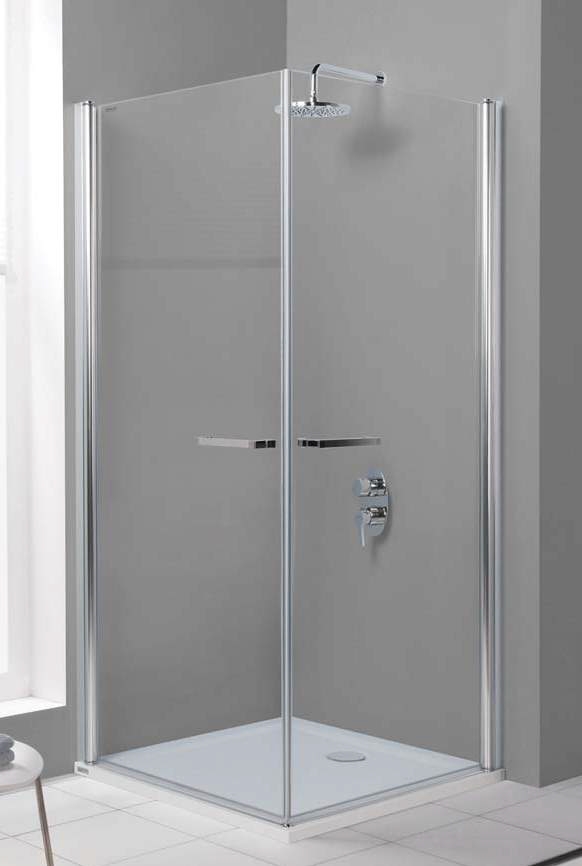 Sanplast Prestige III KN2/PRIII-90 biewW0 kabina prysznicowa 90 cm kwadratowa biały/szkło przezroczyste 600-073-0430-01-401