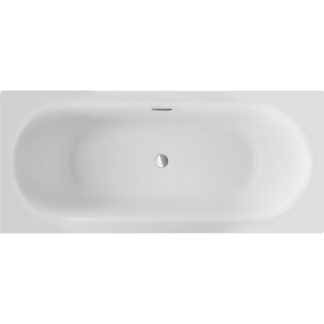 BESCO Wanna prostokątna VITAE SLIM+ 170x75 cm syfon z przelewem chrom
