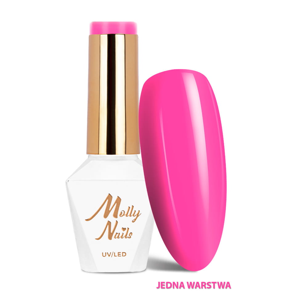 Lakier hybrydowy LED/UV Gel Polish Sorbet Nr 295 Pink Kiss Molly Nails HEMA/Di-HEMA Free 8g