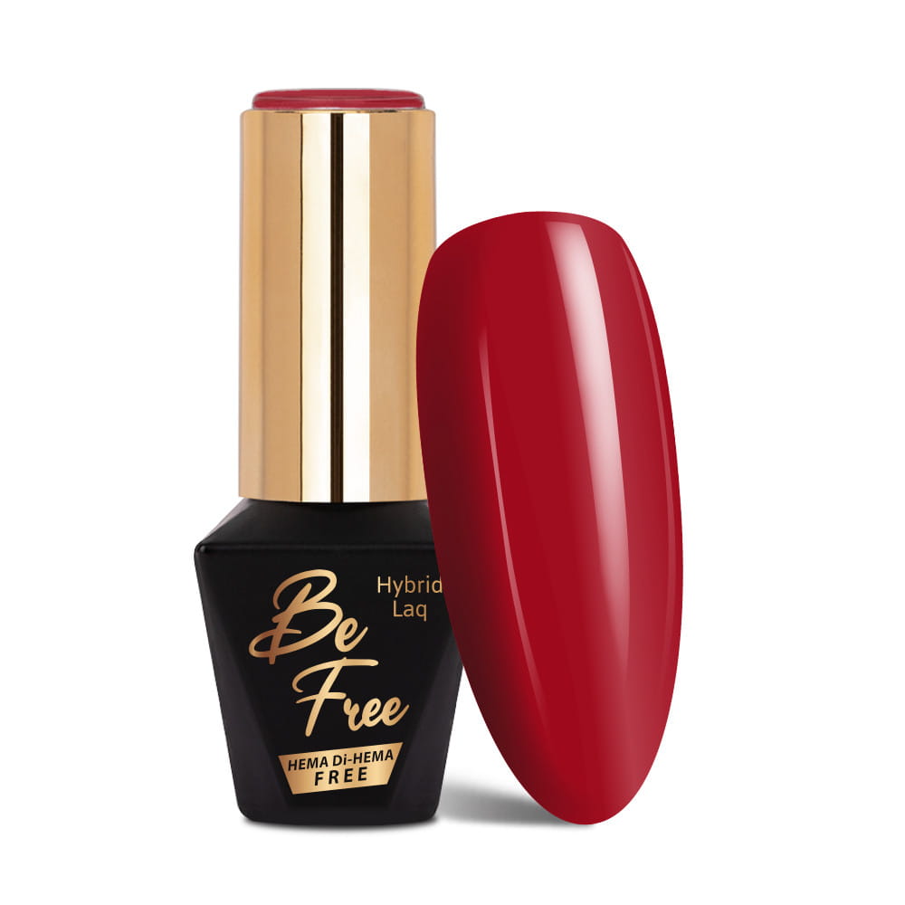 Lakier hybrydowy LED/UV Gel Polish Molly Nails BeFree Elegance Nr 5 Fire red HEMA/Di-HEMA Free 10g