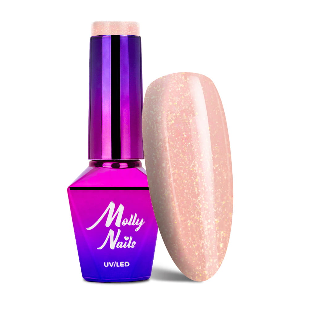 Lakier hybrydowy LED/UV Gel Polish Molly Nails Bling it on! Nr 501 Innocent 8g