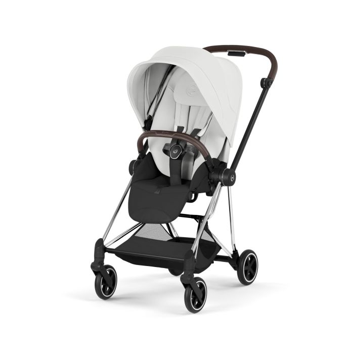 Cybex Mios 5.0 Style - wózek spacerowy-Off White-Chrome (with brown leather)