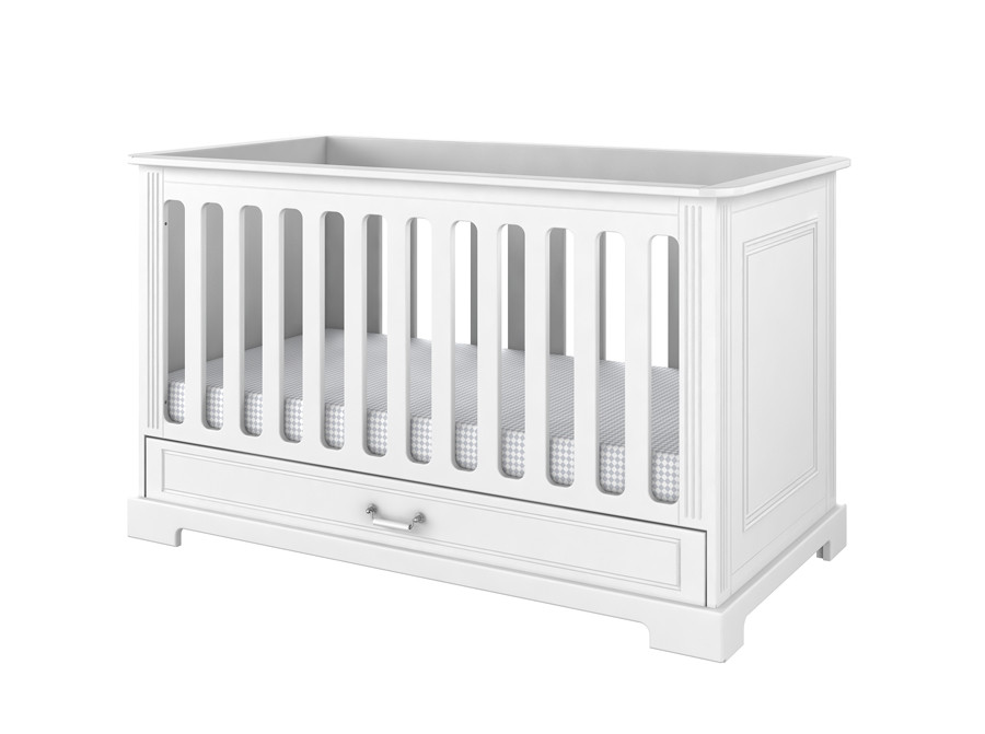 Bellamy, Ines - łóżeczko 70x140 z szufladą-Elegant White