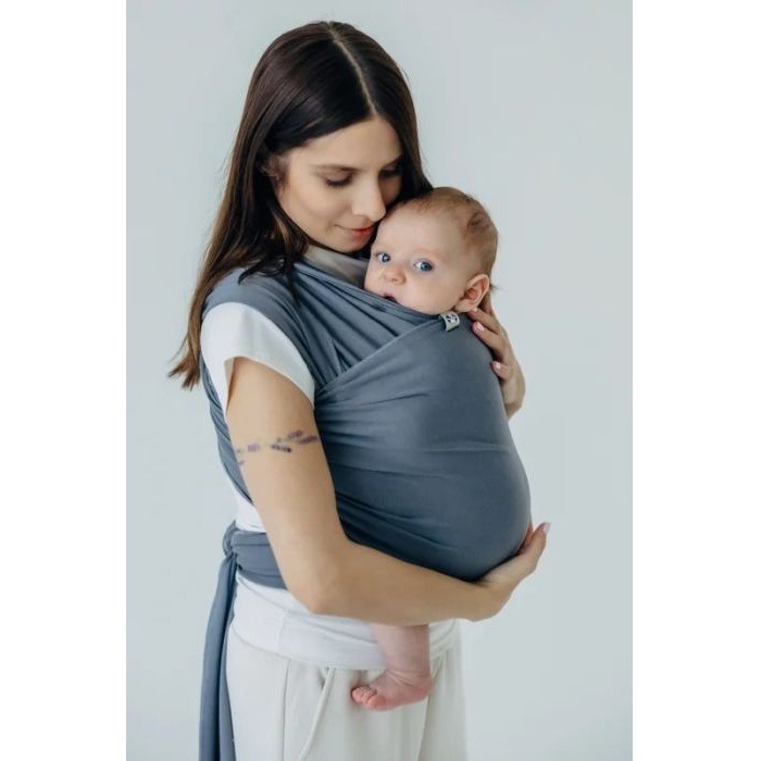LennyLamb Chusta elastyczna do noszenia dziecka 0-12 mies.-Antracyt