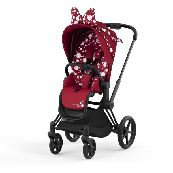 Cybex ePriam Fashion Collection - wózek spacerowy z napędem elektrycznym-Cybex by Jeremy Scott Petticoat-Matt Black