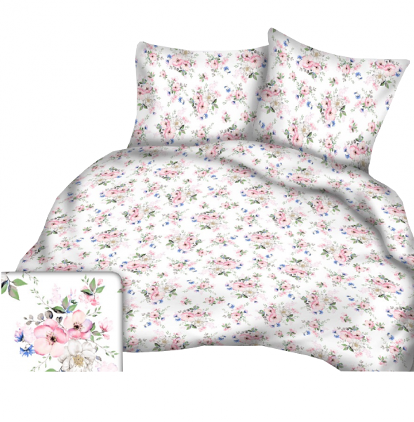 Poszewka 70x80 - KORA bawełniana wz. Jabłonka biała