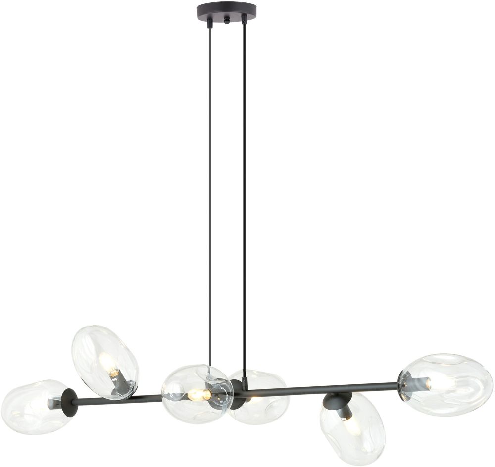 Darmowa Dostawa - Lampa wisząca 6x10 W czarny Emibig Pandora 12626