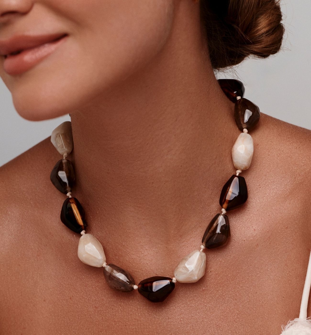 Naszyjnik z nieregularnych elementów Natural Balance NEU0003