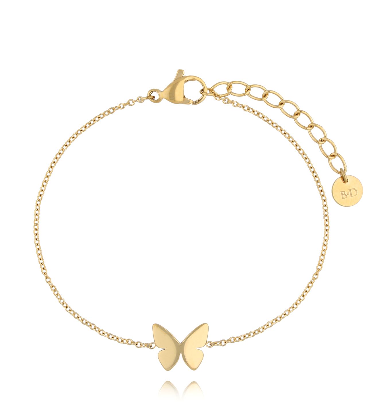 Bransoletka z motylkiem złota Butterfly Bliss BSA0667
