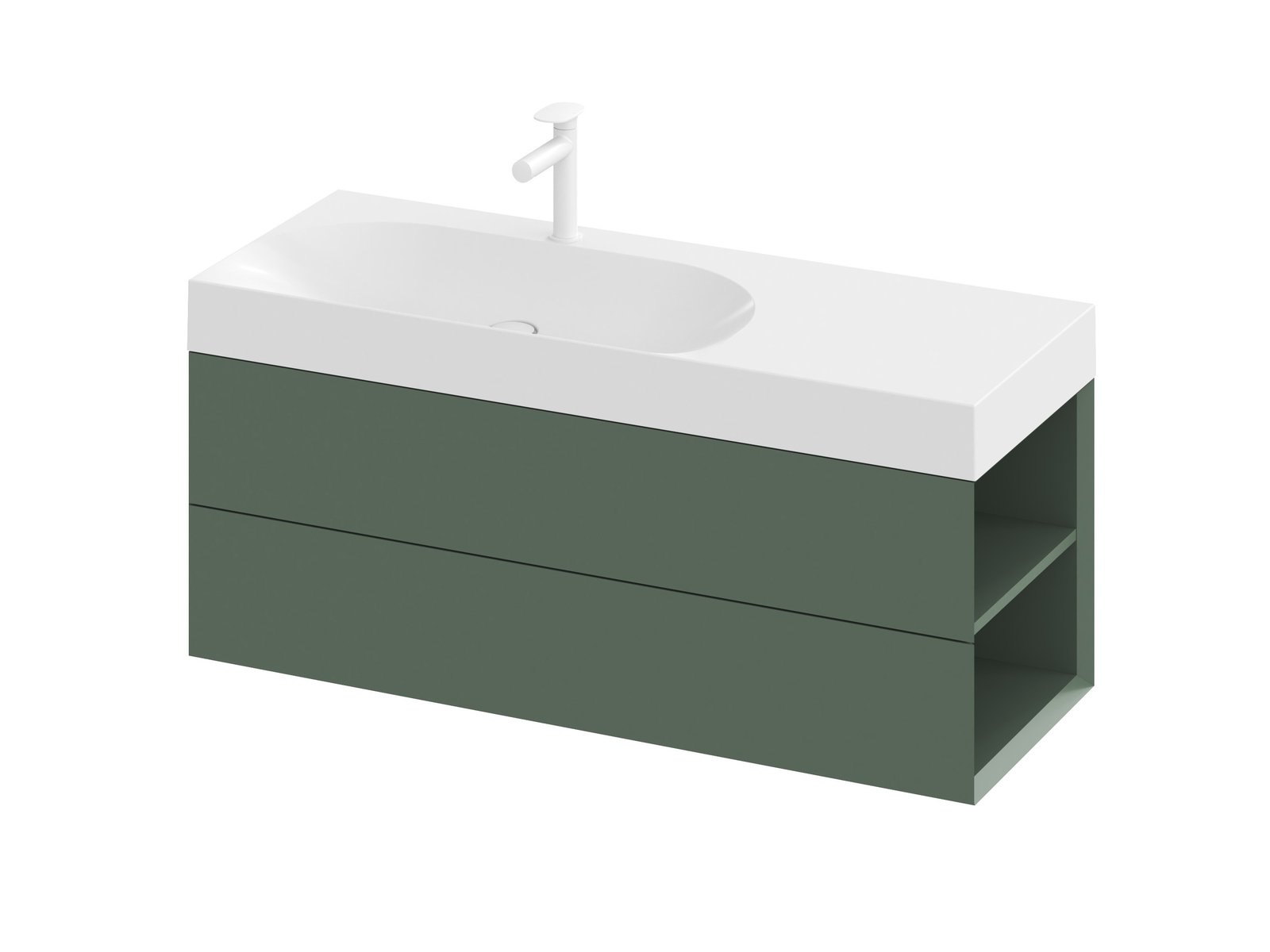 Ravak Lite szafka 120x45x43 cm podumywalkowa wisząca grey green X000001894