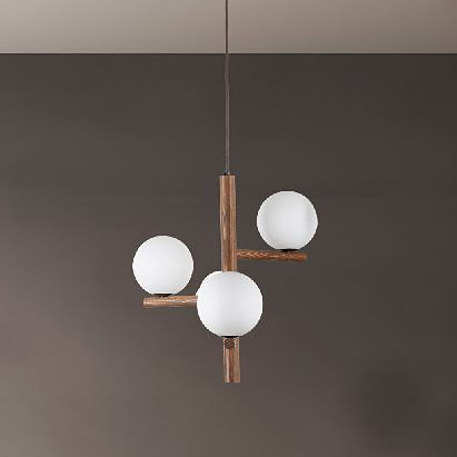 TK Lighting Estera lampa wisząca 3x8 W drewno 10271