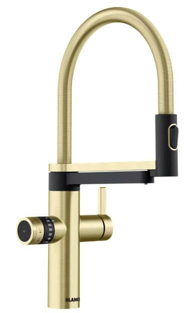 Blanco Evol-S Pro bateria kuchenna do filtra wody stojąca satin gold 527423
