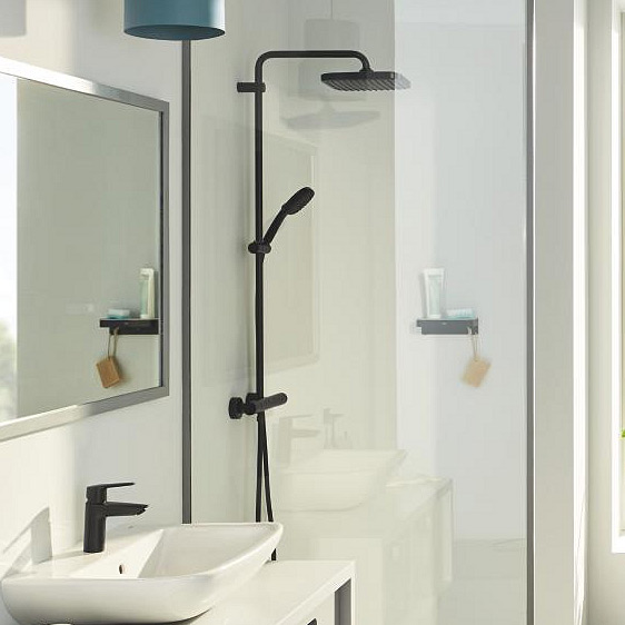 Grohe Vitalio Comfort zestaw prysznicowy ścienny czarny 263992431 - Wysyłka w 24h