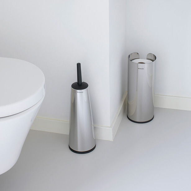 Brabantia ReNew pojemnik na papier toaletowy stojący chrom 280580