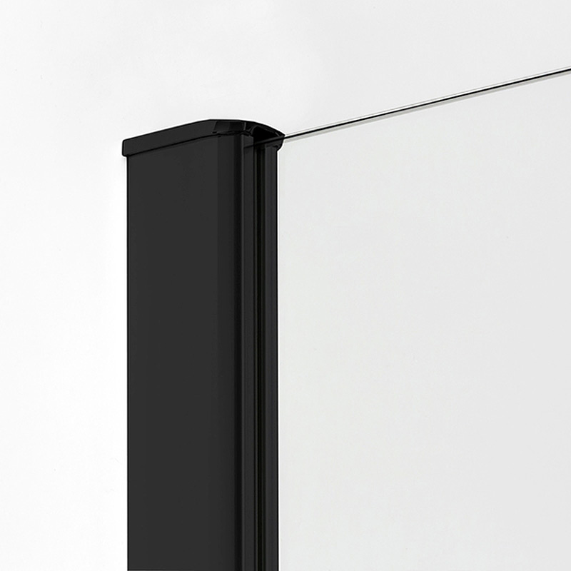 New Trendy New Komfort Black kabina prysznicowa 80x80 cm półokrągła czarny mat/szkło przezroczyste K-0468