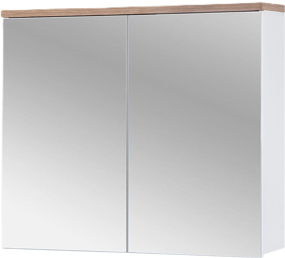 Comad Bali White szafka 80x20x69,4 cm z lustrem biała-dąb BALI WHITE 841 FSC