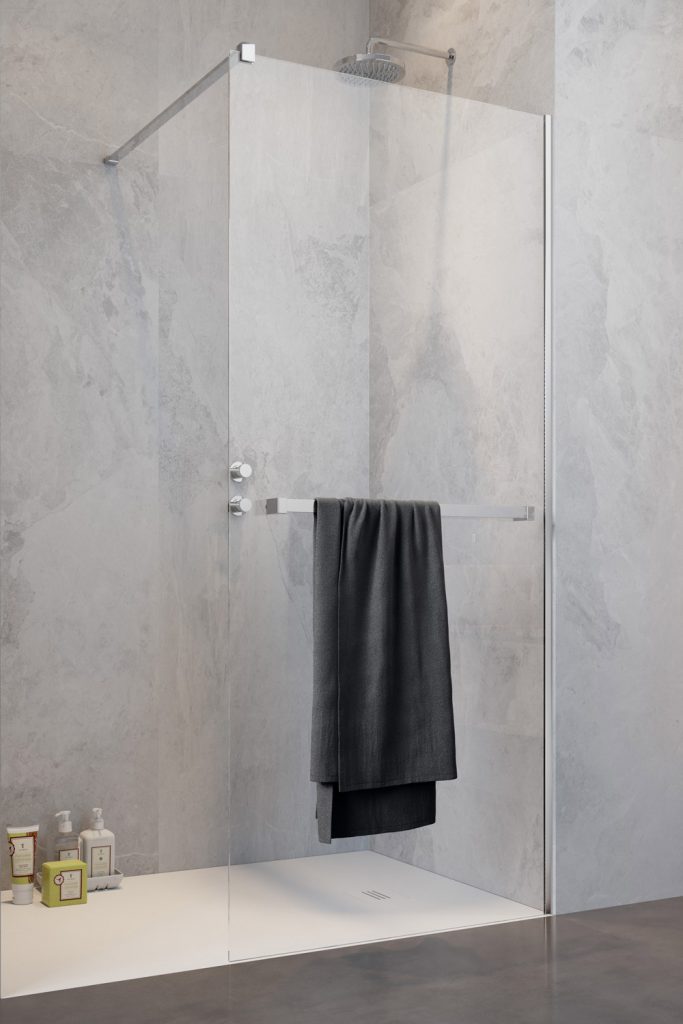 Radaway Modo New II Walk-In ścianka prysznicowa 100 cm z wieszakiem chrom/szkło przezroczyste 389104-01-01W