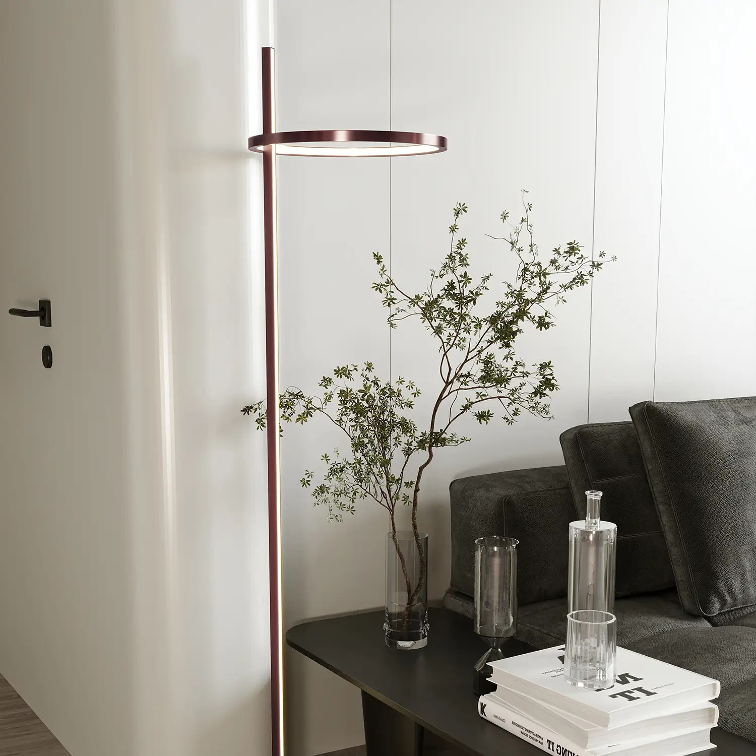MaxLight Lozanna lampa stojąca 1x27 W brąz szczotkowany F0061