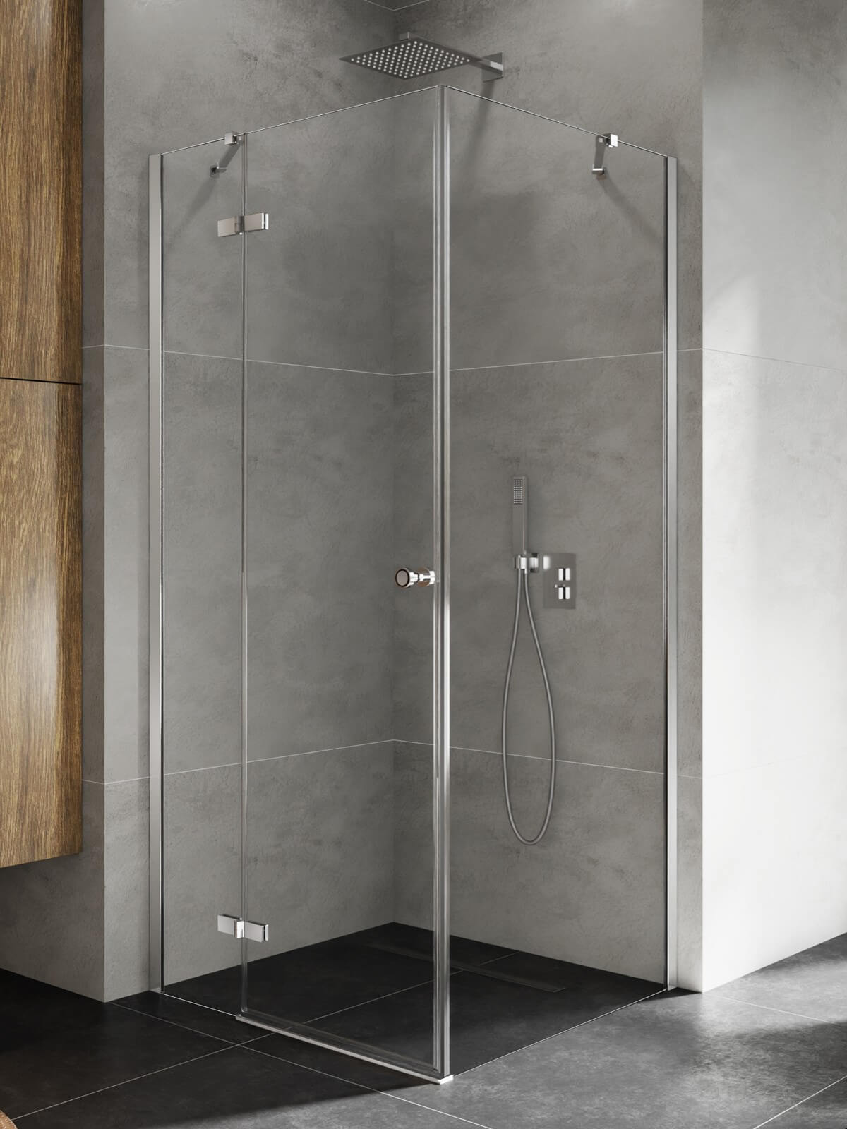 New Trendy Kalibra kabina prysznicowa 90x70 cm prostokątna lewa chrom połysk/szkło przezroczyste K-5005