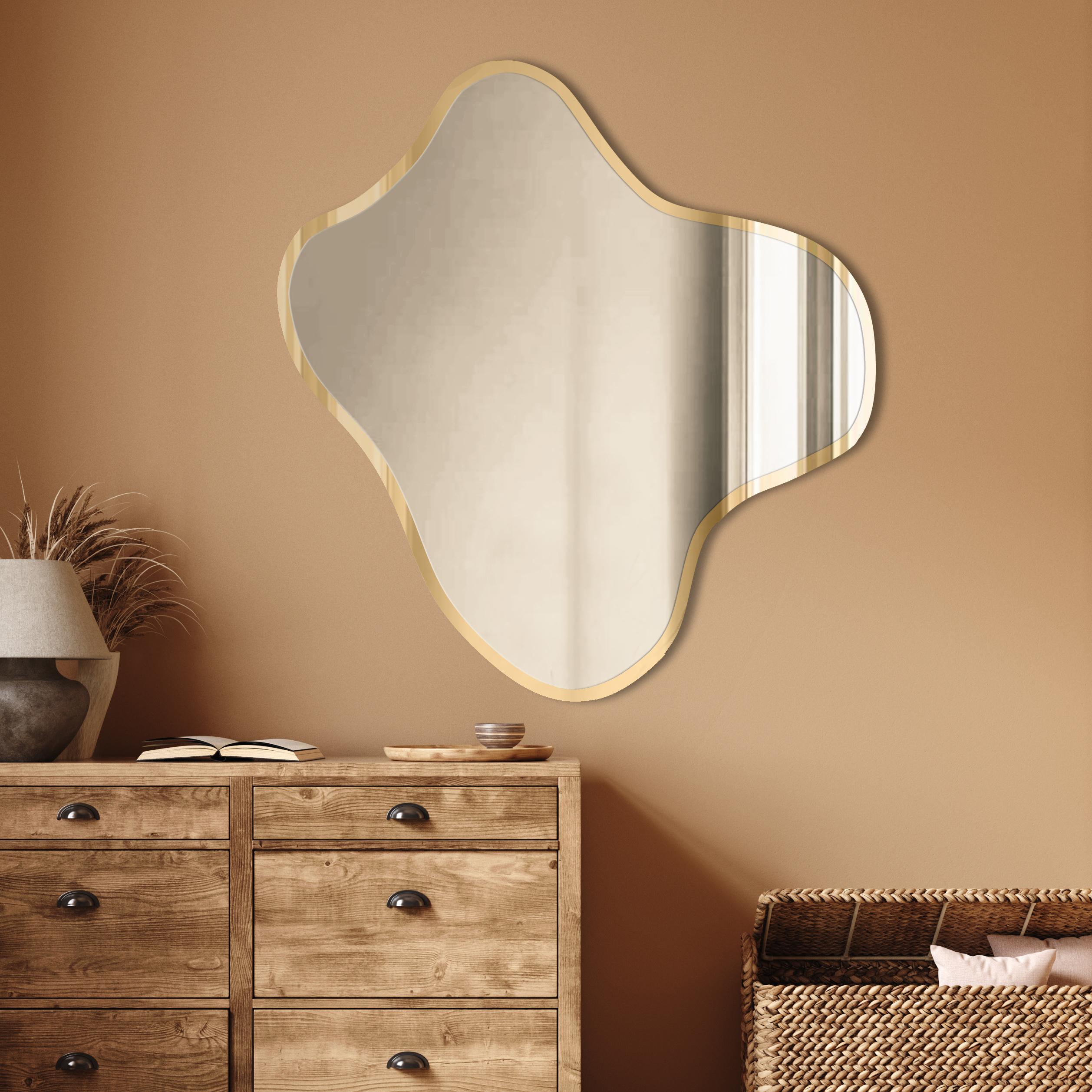 Guarda Torus Gold lustro 100x100 cm złoty/srebrny TOS-TOR-GOLD-100x100