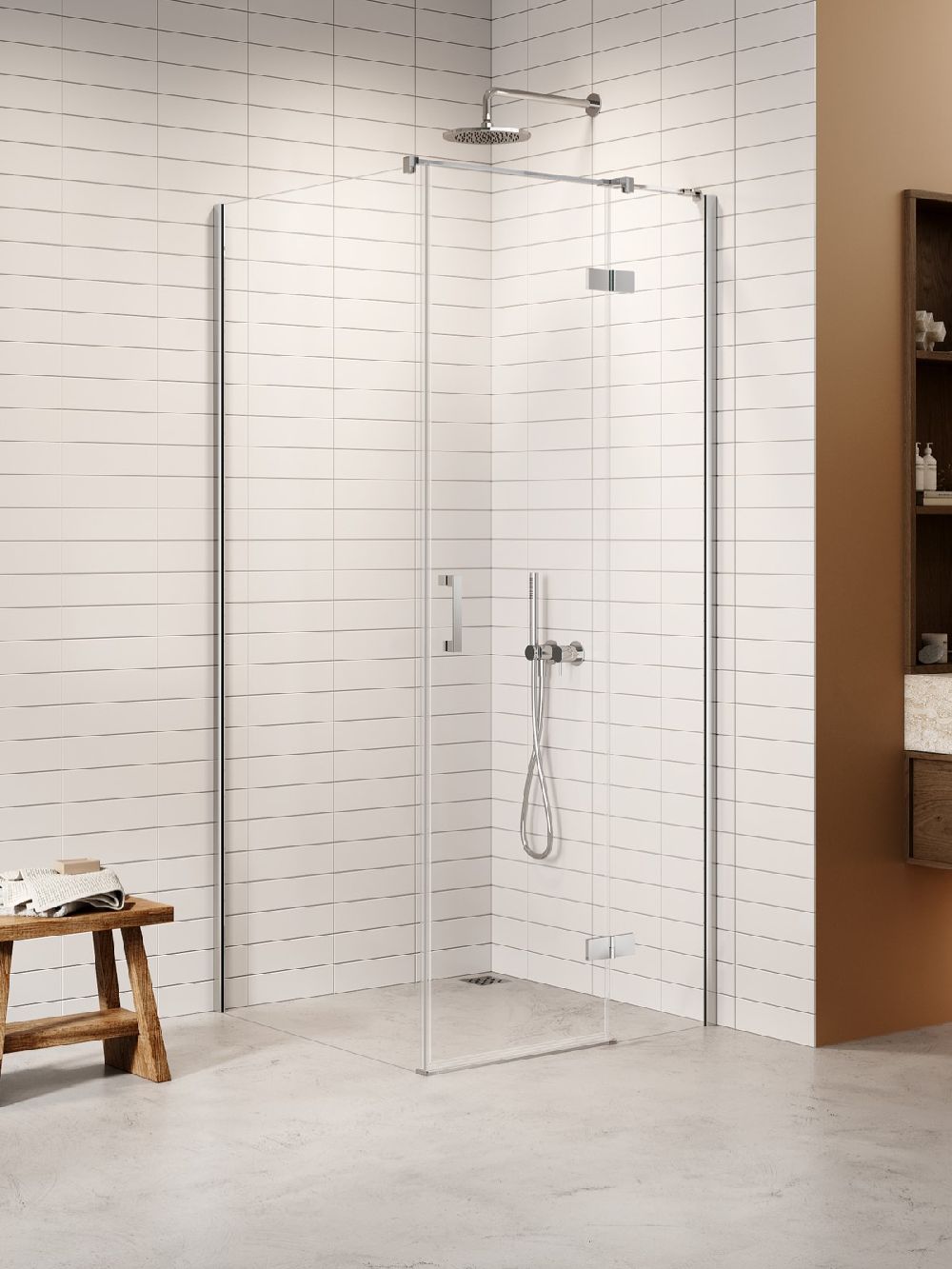 New Trendy Nesta kabina prysznicowa 120x100 cm prostokątna chrom połysk/szkło przezroczyste K-3610
