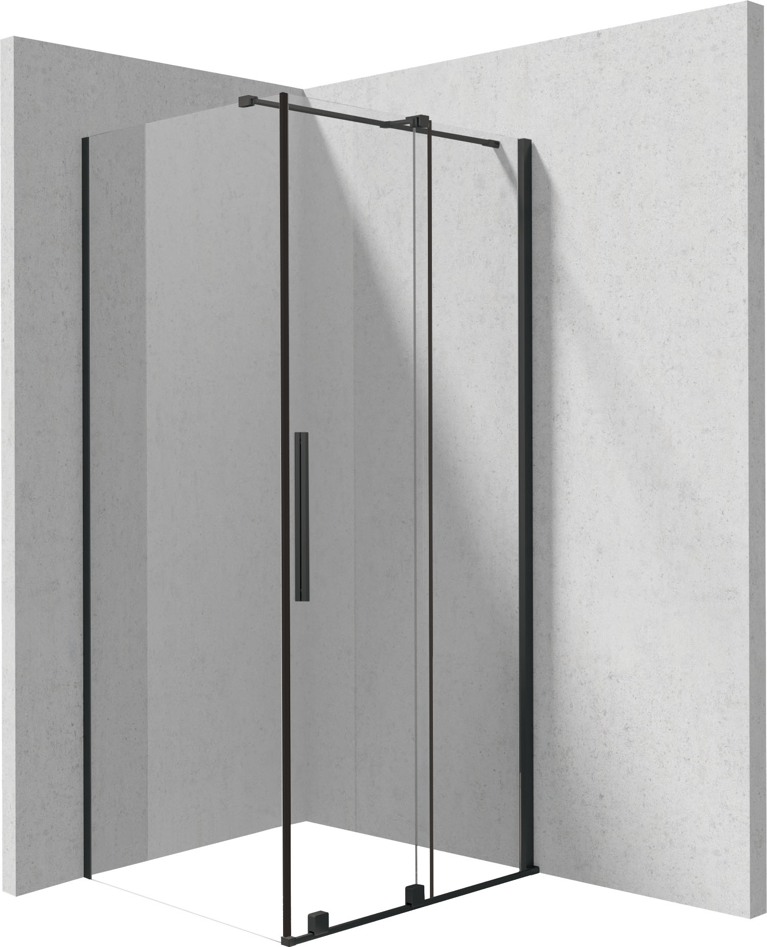 Deante Prizma kabina prysznicowa 120x80 cm prostokątna czarny mat/szkło przezroczyste KPNNP12S08