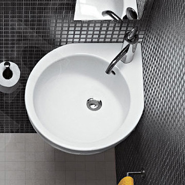 Hatria You & Me umywalka 46 cm ścienna narożna lewa biała Y0H601