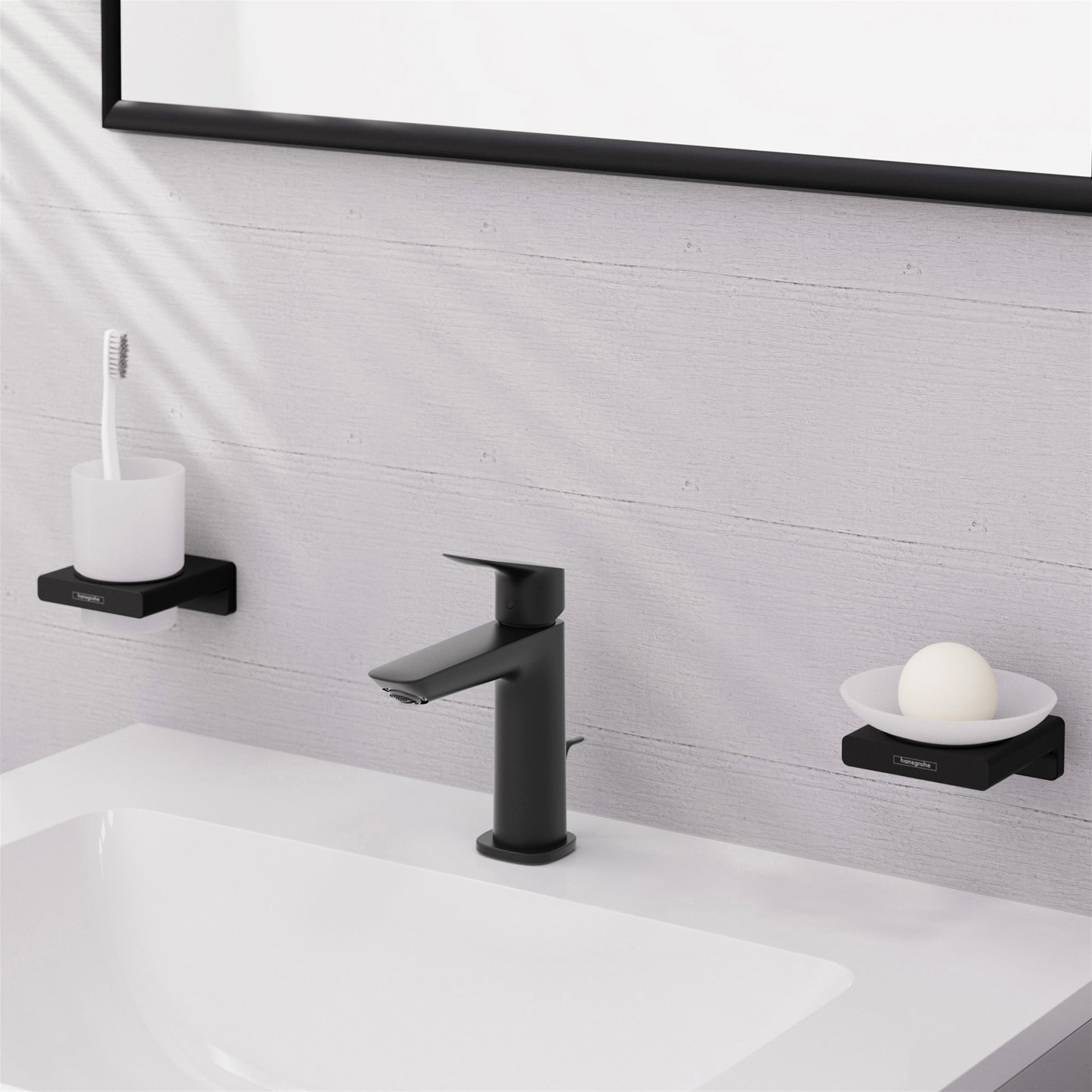Hansgrohe Logis bateria umywalkowa stojąca czarny mat 71251670