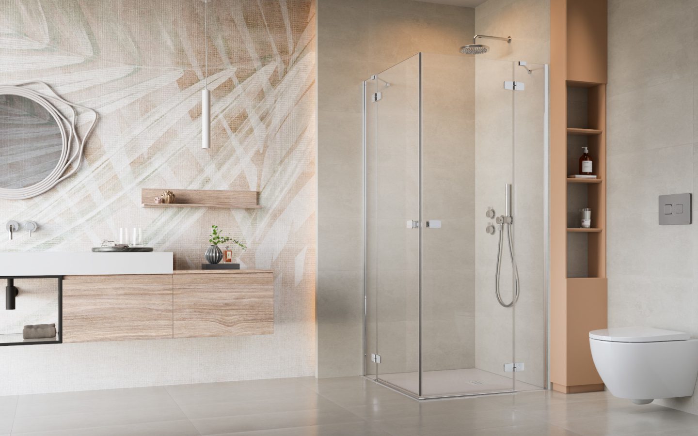 Radaway Fuenta Chrome KDD kabina prysznicowa część lewa 90 cm chrom połysk/szkło przezroczyste 1384060-01-01L
