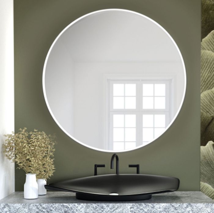 Baltica Design Tiny Border Round lustro 90x90 cm okrągłe biały