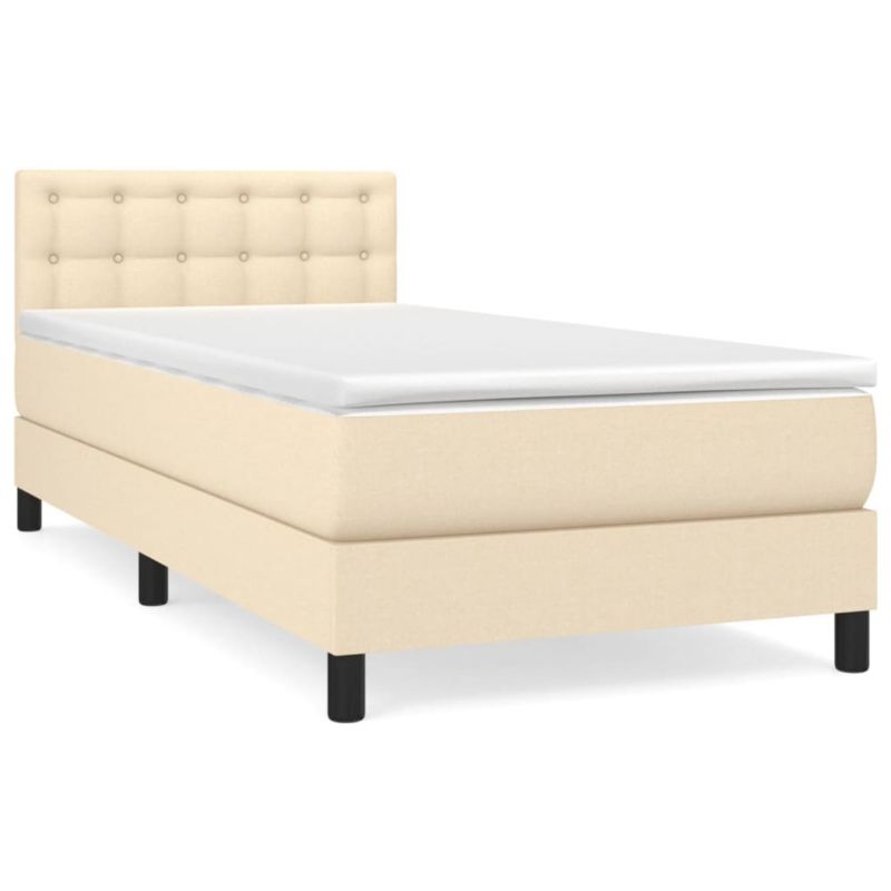 Łóżko kontynentalne WaszeMeble 90x190 cm kremowe WM-3140342 1 szt.