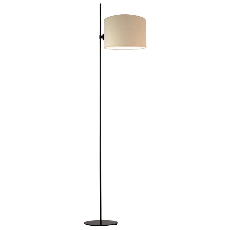 Lampa stojąca Volta Light Factory podłogowa z abażurem Beżowy welur walec 30 cm MITO 1szt.