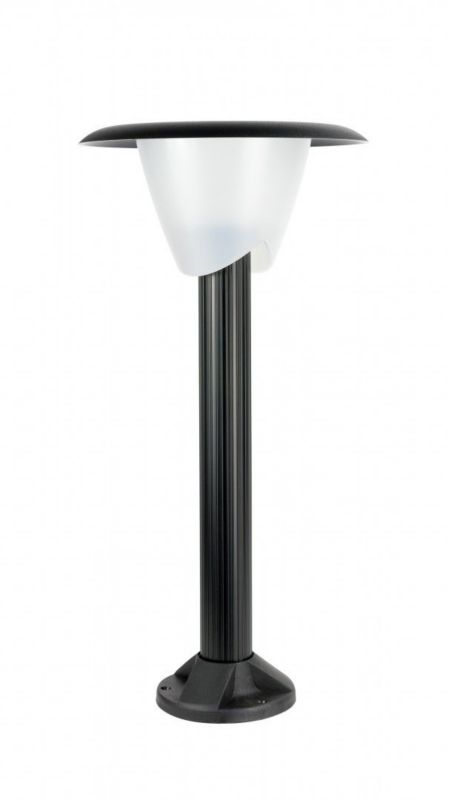 Lampa ogrodowa stojąca słupek 66 cm z daszkiem SU-MA BIANCA czarno-biała 1xE27x10W IP65 wym:66x32,5x32,5cm - 1 szt.