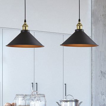 GTV Mani lampa wisząca 1x40 W czarna-złota OS-MANI2-11-DEC