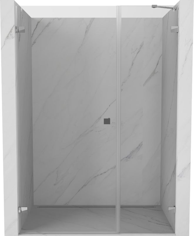 Drzwi prysznicowe uchylne Mexen Lunar-B chrom transparentne 145 cm 1 szt.