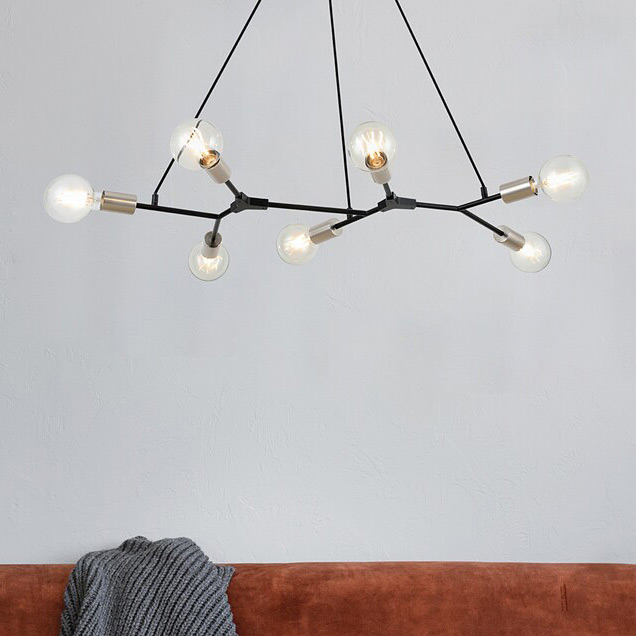 Rabalux Branwen lampa wisząca 7x25W czarny mat/chrom 72027