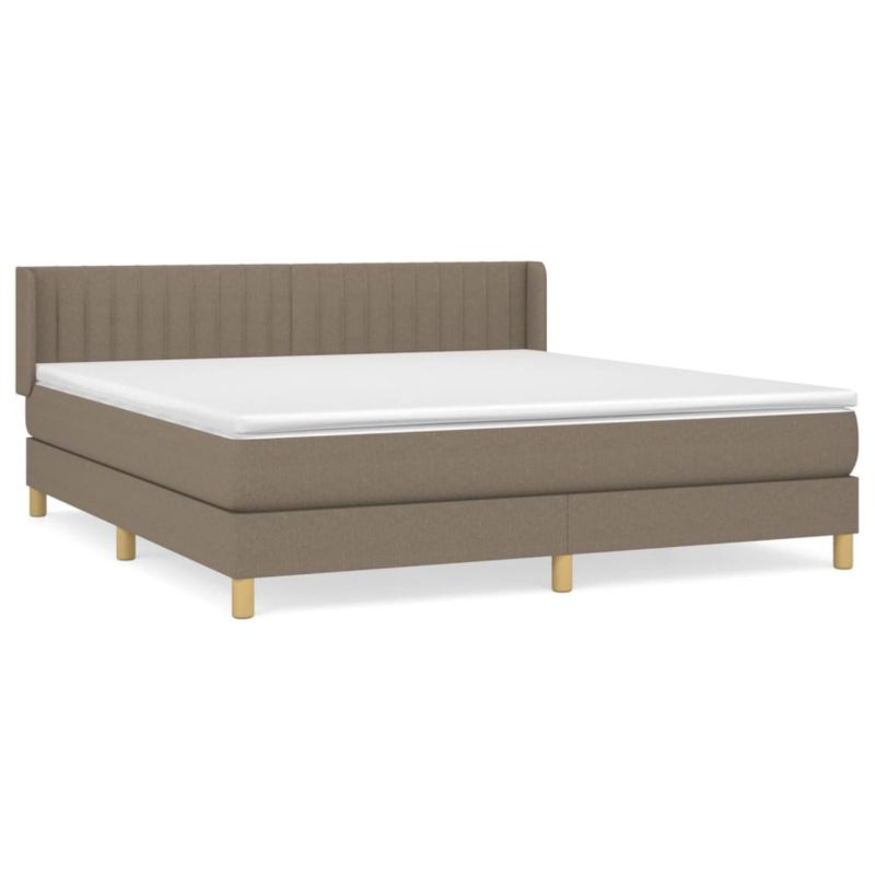Łóżko z materacem WaszeMeble 160x200 cm Taupe tkanina WM-3130445 1 szt.