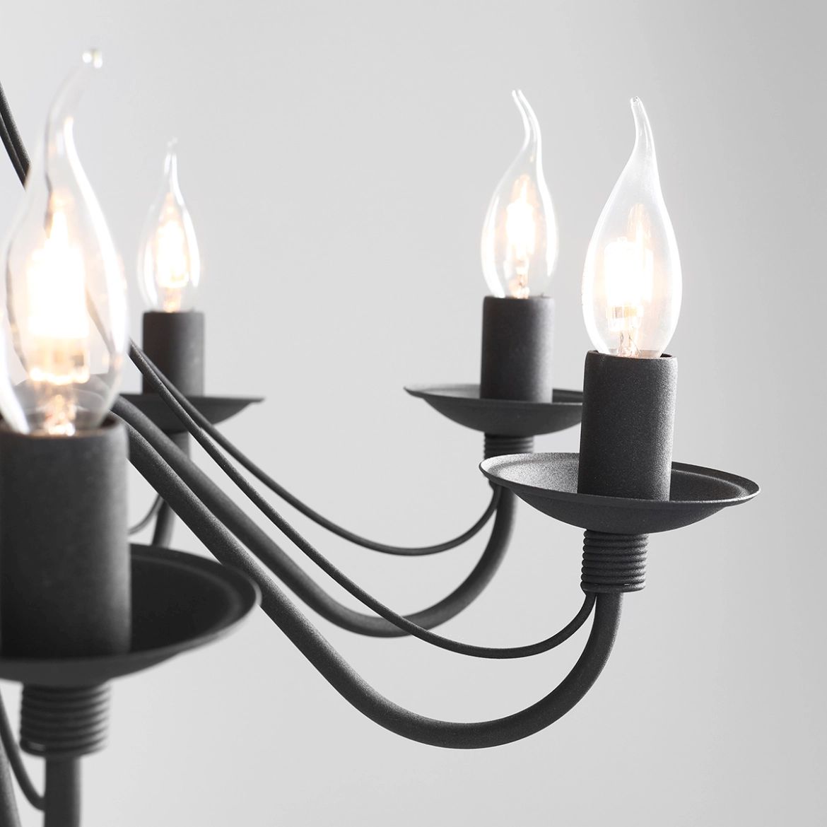 Aldex Róża lampa wisząca 5x10 W czarna 397F1