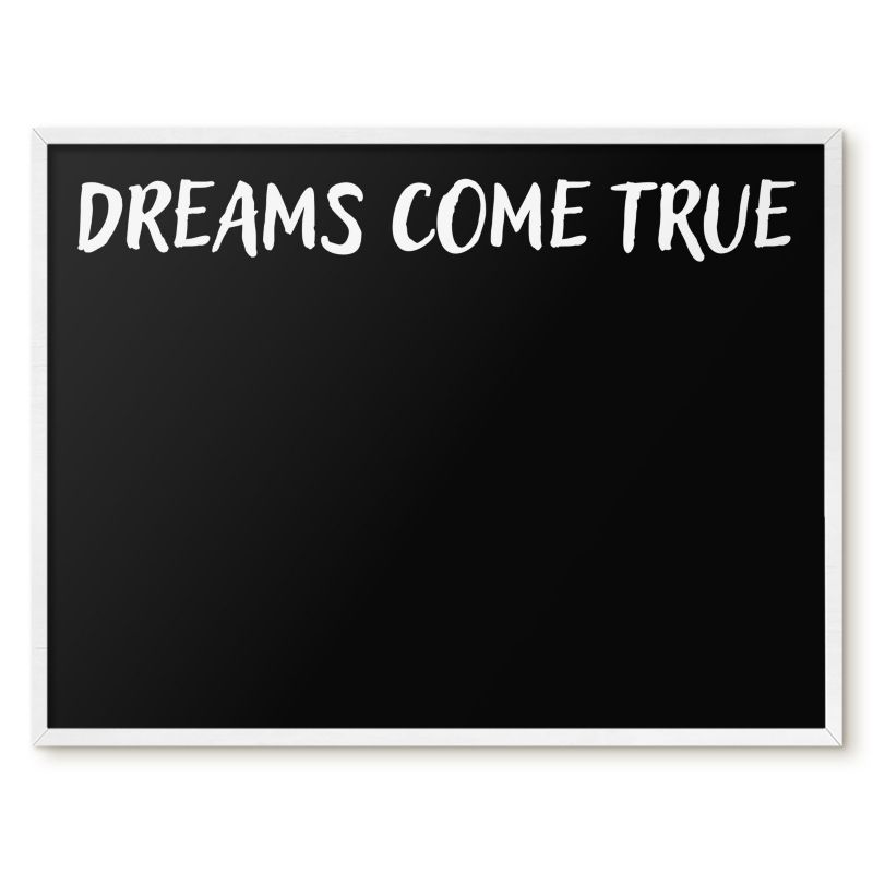 Tablica Na Magnesy Z Wakacji Tulup 80x60 cm Dreams come true 5 - Biała rama Do salonu, sypialni 1 szt.