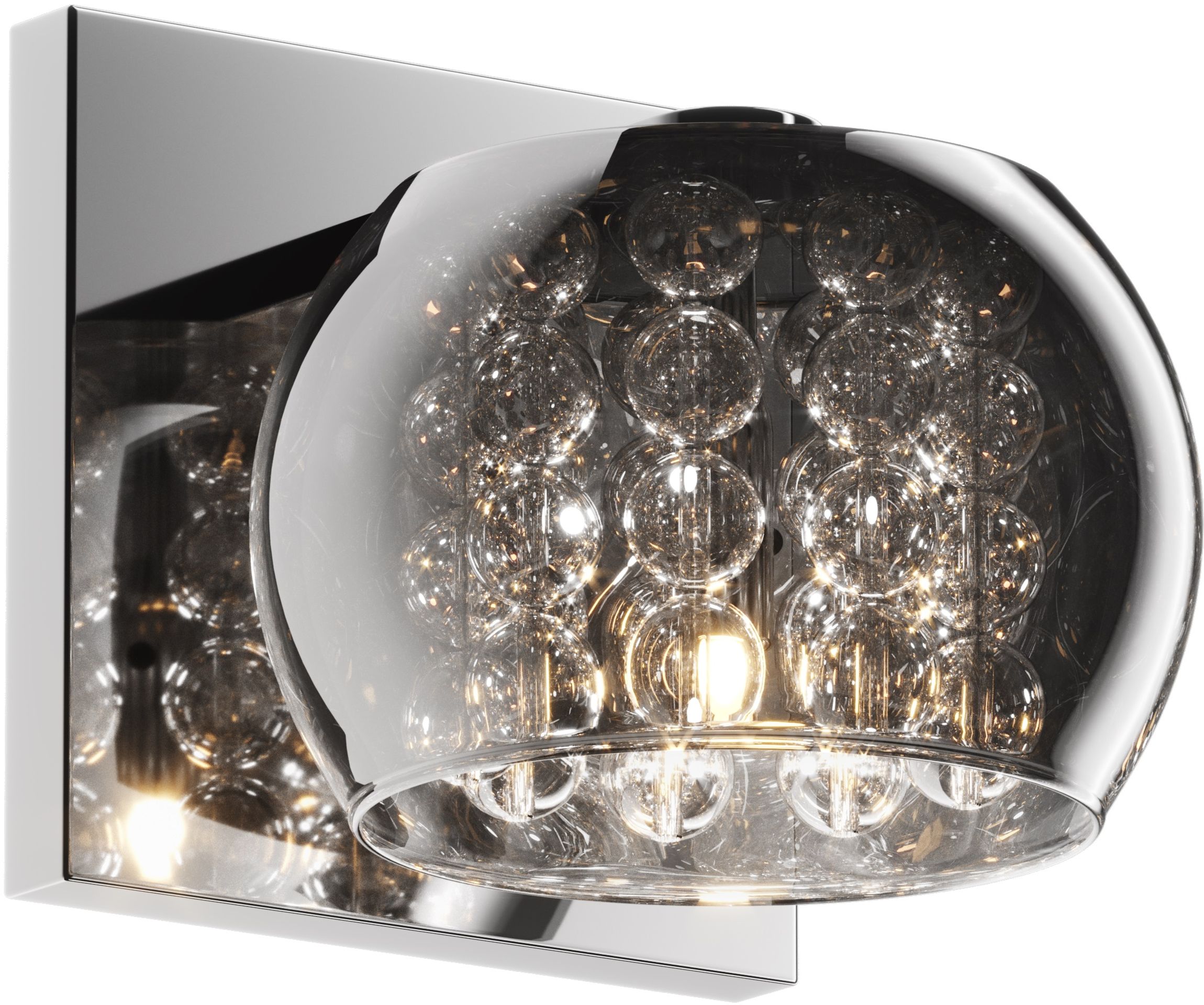 Zuma Line Crystal kinkiet 1x42W chrom/szkło dymione/kryształ W0076-01A-B5FZ