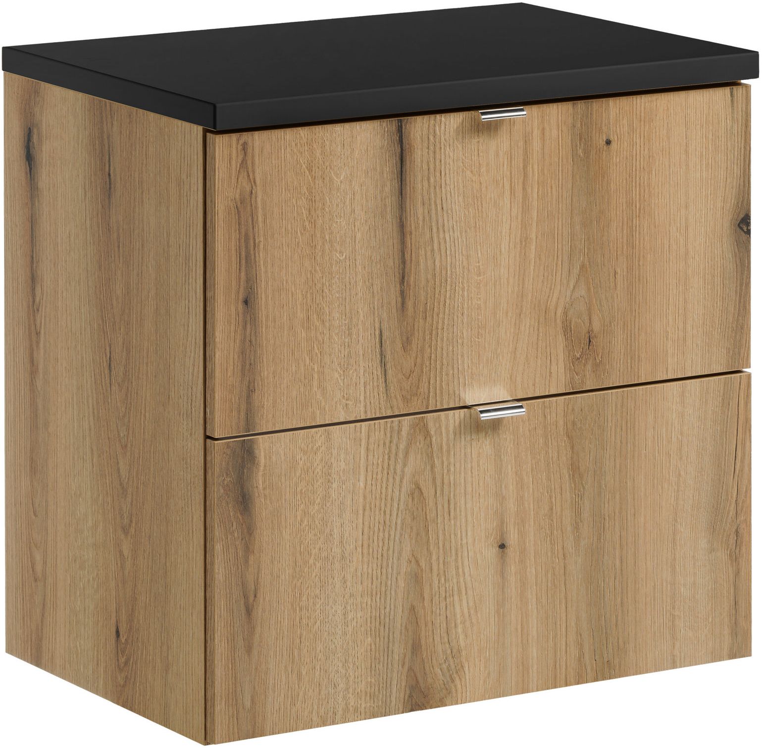 Zestaw Comad Nova Oak/Black szafka z blatem 60 cm wisząca dąb/czarny SET-NOA B BLACK 60CM S