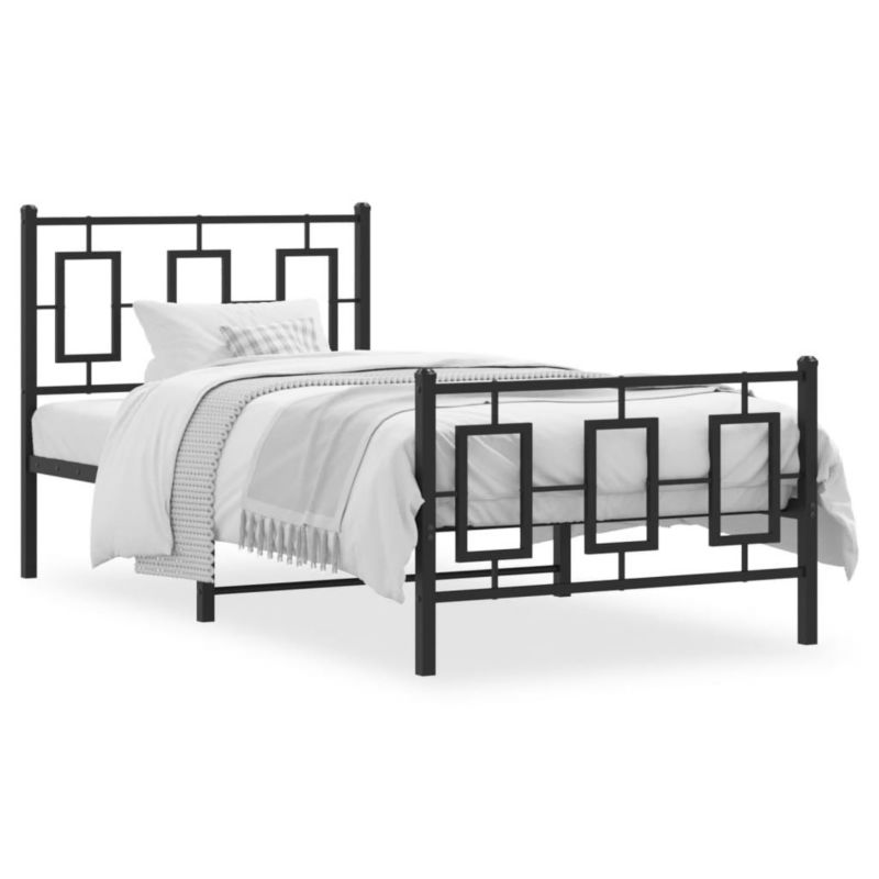 Łóżko metalowe WaszeMeble 90x200 cm czarna WM-374252 1 szt.