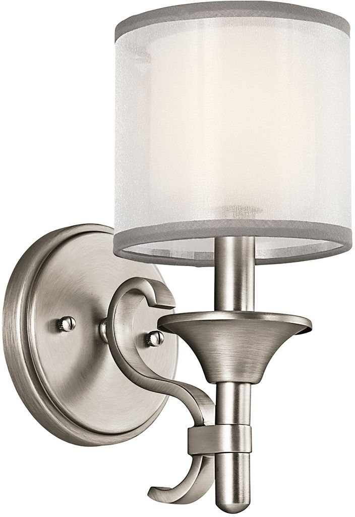 Elstead Lighting Lacey kinkiet 1x40 W antyczny pewter/biały KL-LACEY1-AP