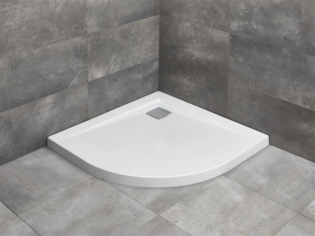 Radaway Argos A brodzik 90x90 cm półokrągły biały 4AA99-01