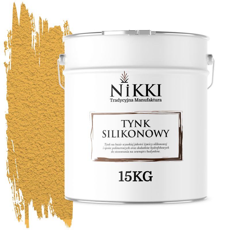 Tynk Silikonowy NIKKI do Elewacji i Fasad Baranek Żółty Intensywny F636 3mm 15KG