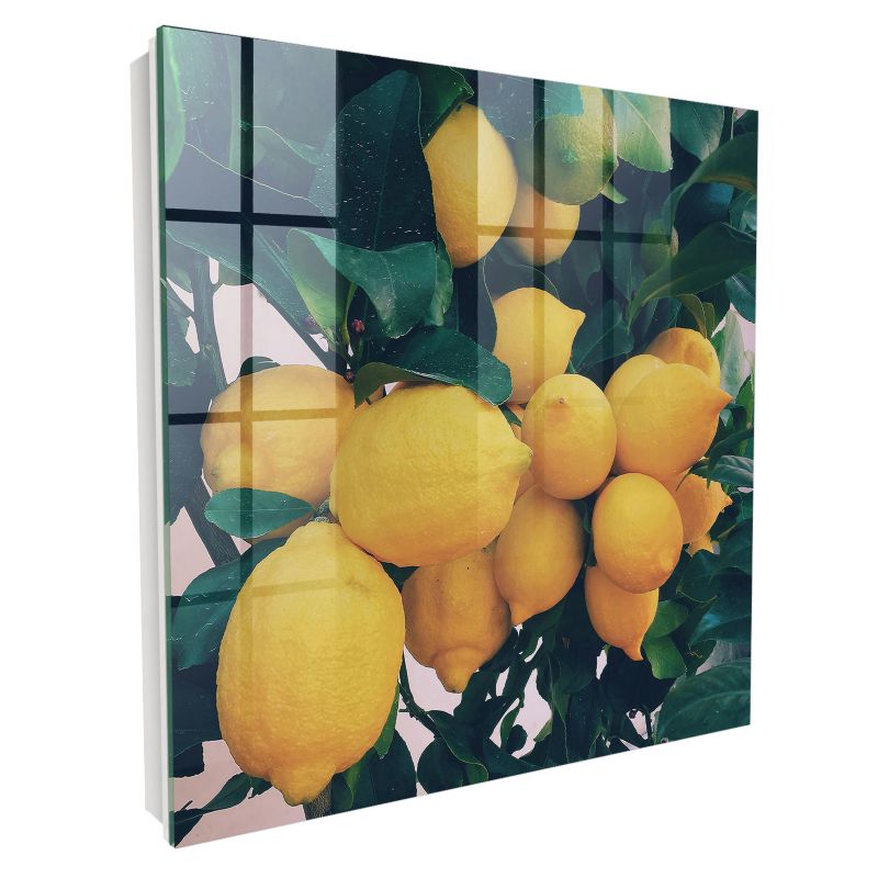 Szafka Na Klucze Tulup 30x30 cm Zielone liście 4 - Biała - Otwierana na prawo 1 szt.