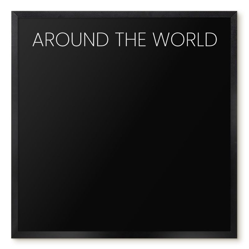 Tablica Magnetyczna Na Magnesy Tulup 50x50 cm Around the world 8 - Czarna rama Do salonu, sypialni 1 szt.